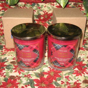 BBW White Barn "Tis The Season Signature Scented Candle Lot of 2 Christmas